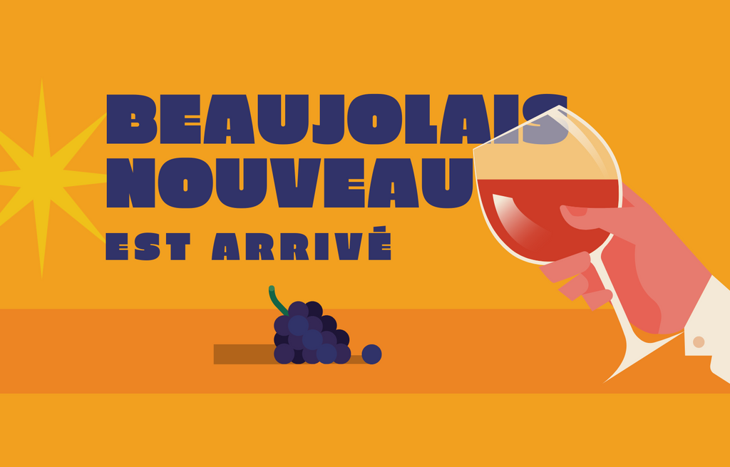 What is Beaujolais Nouveau? An early wine made from Gamay grapes in the Beaujolais wine region of France. It's released early, 6-8 weeks, after the grapes are picked. 