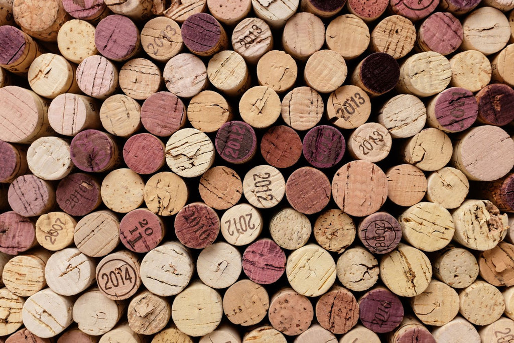 A collection of corks from some fine wines available to buy online in Ireland