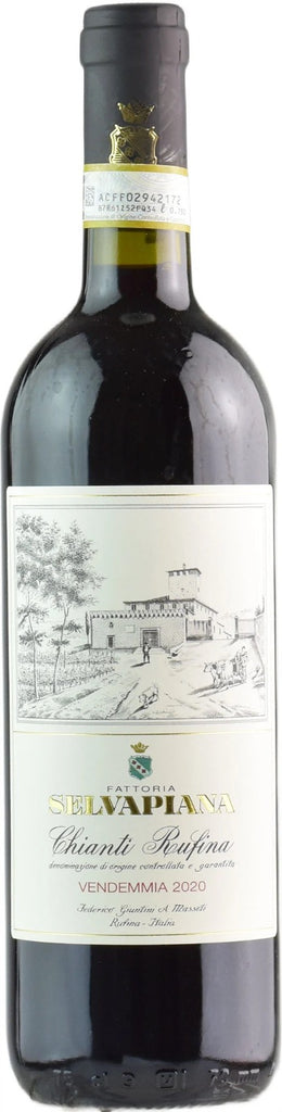 Bottle of Selvapiana Chianti Rufina red wine