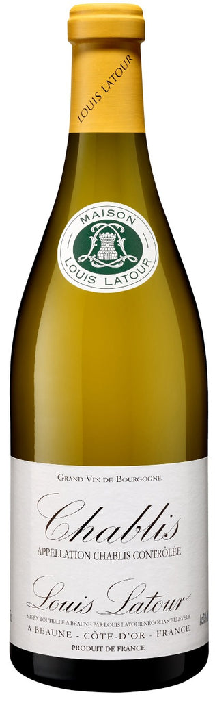 Bottle of Louis Latour Chablis wine